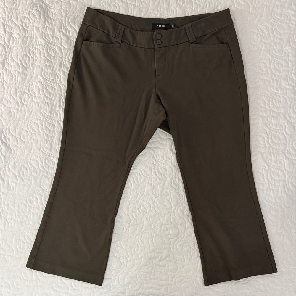 Torrid Dress Pants Womens 22R Olive Green Good Stretch Bootcut Workwear